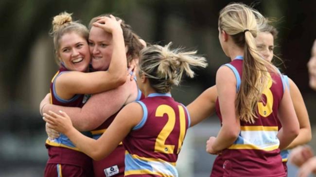 Marcellin celebrates its VAFA Lightning Premiership win last season