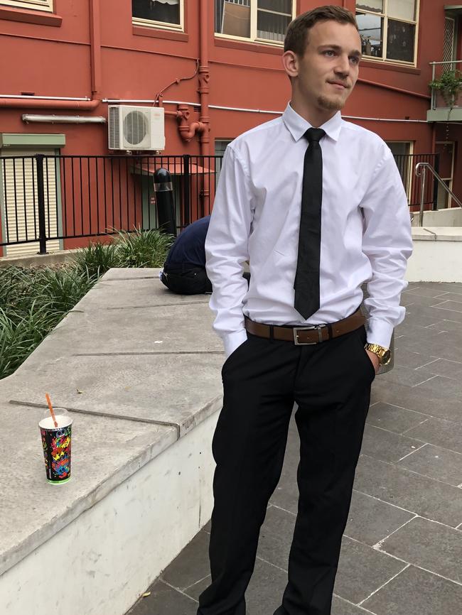 Nicholas Bilboe outside Wollongong Court on June 13.