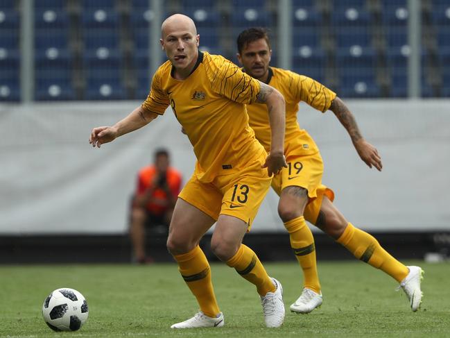 Aaron Mooy shows patience on the ball in a recent friendly. Picture: Getty Images