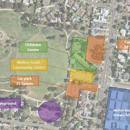 A map displaying the other facilities which make use of the car park at Melton South Community Centre/ Mt Carberry Reserve. Picture: City of Melton