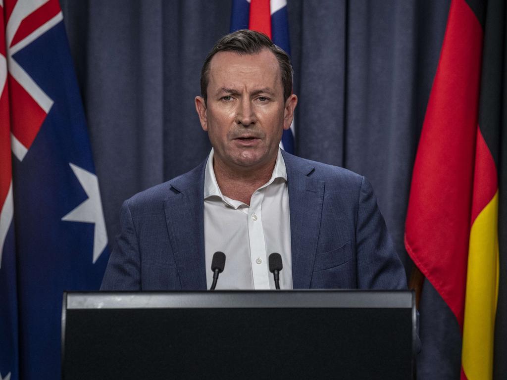 Premier Mark McGowan confirmed Western Australia did not record any cases of community transmission overnight. Picture: NCA NewsWire/Tony McDonough