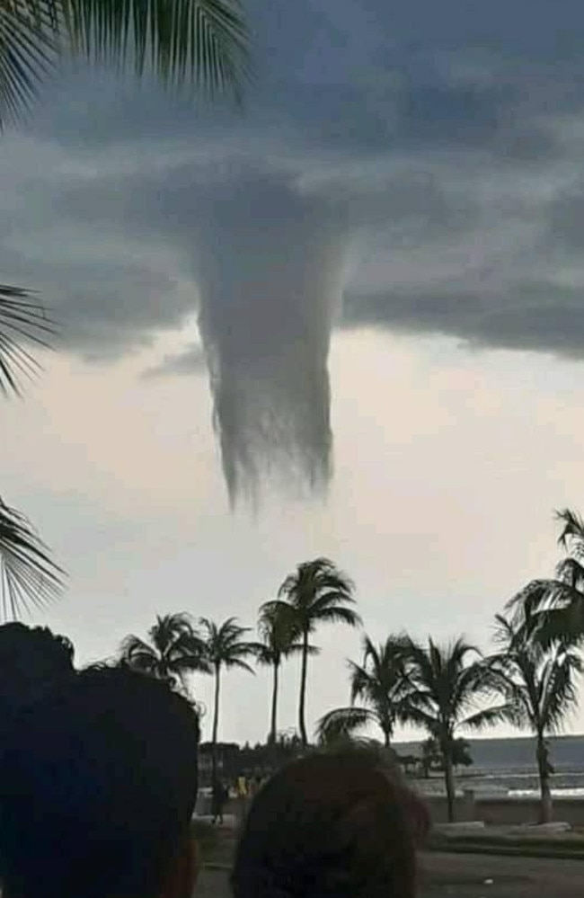 Waterspout spotted off coast of city in Cuba. Picture: Alvaro Perez Sentra/Facebook/Centro Meteorológico Provincial Cienfuegos