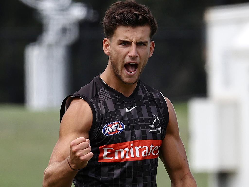 Nick Daicos has been lighting up the training track. Picture: Michael Klein