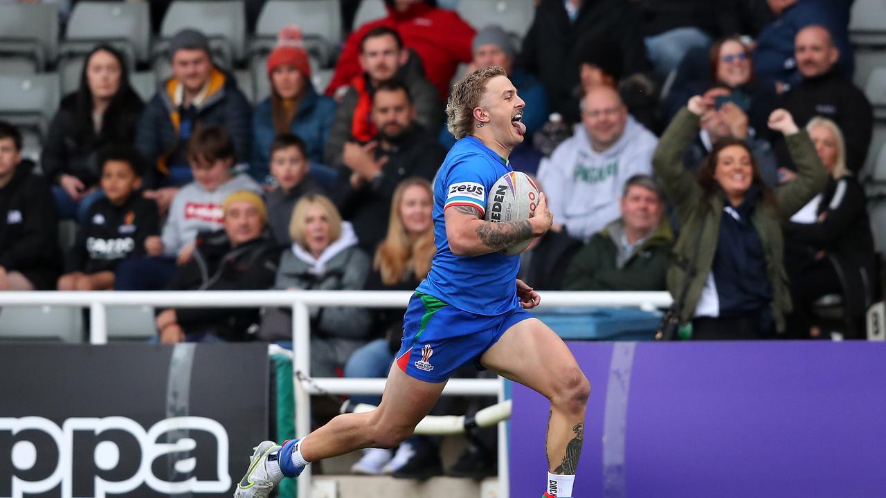 NRL teams might start paying close attention to the speedster. Picture; Alex Livesey/Getty Images for RLWC