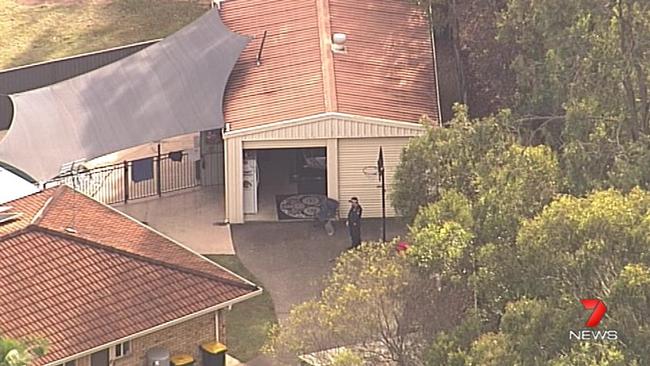 The scene of the murder at Narangba. Photo: 7 News