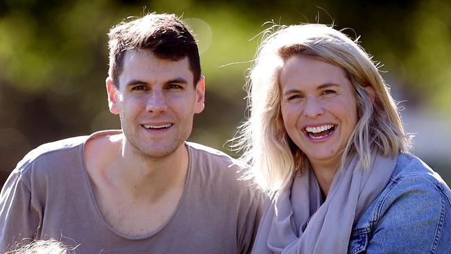 Libby Trickett with husband Luke. Picture: Peter Wallis