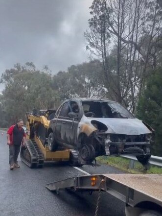 It had to be lifted onto a truck with a forklift. Picture: TikTok/chiarahocking1