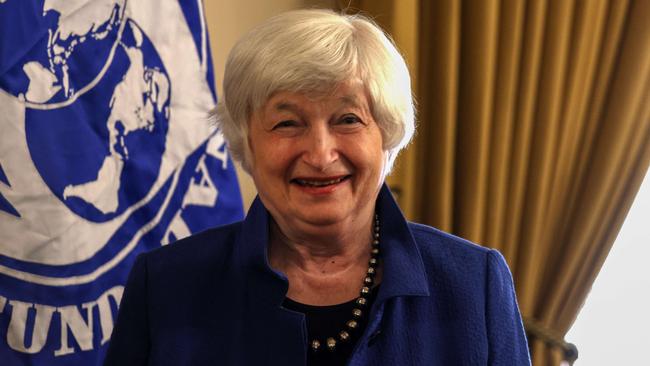 Janet Yellen, in Washington on Friday, proposed the idea of a minimum global tax in April. Picture: AFP