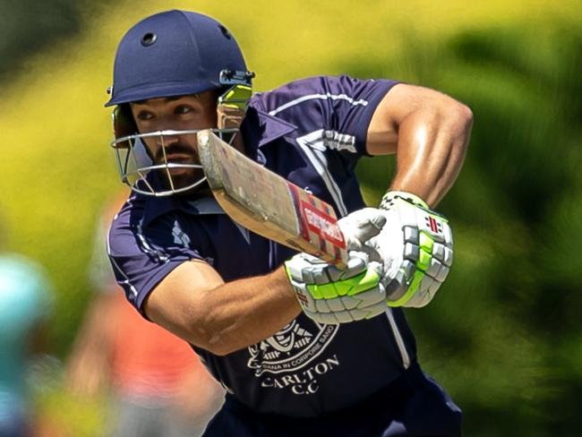 Nick Ross in action for Carlton in Premier Cricket. Picture: Arj Giese