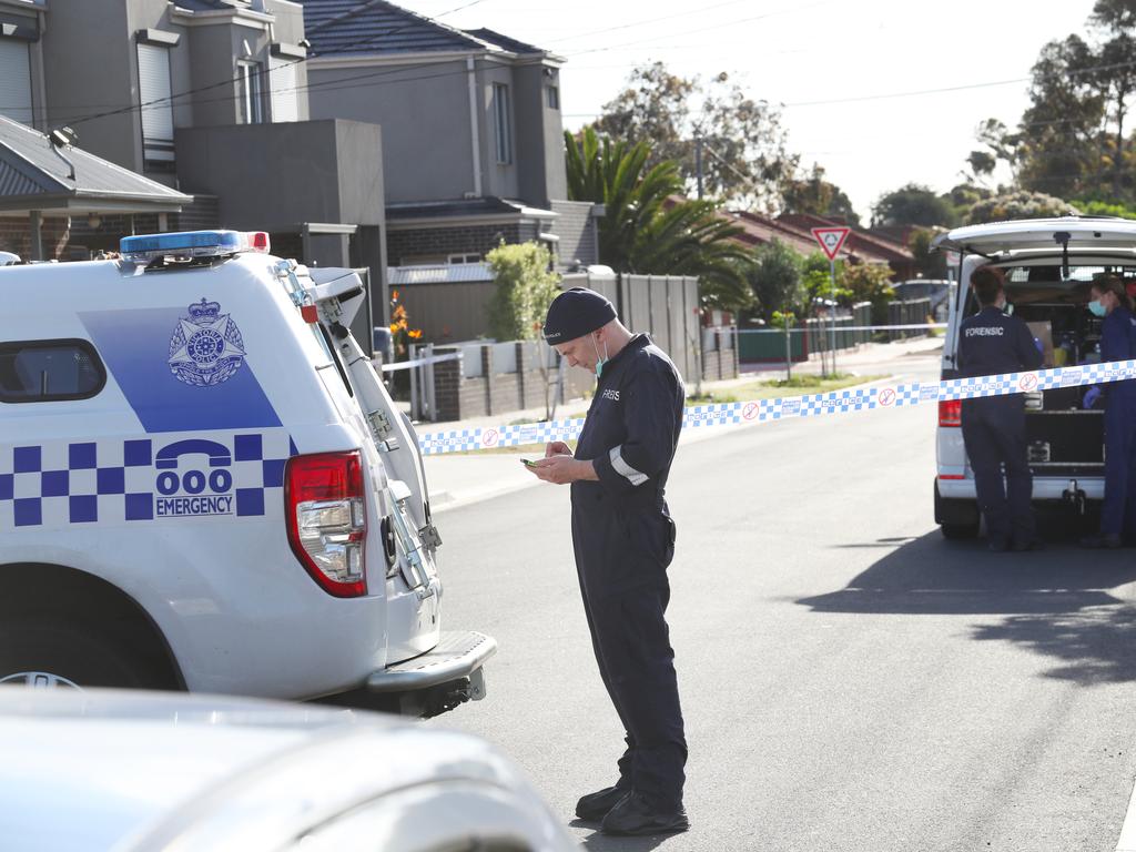 Police and forensics were at the scene. Picture: NCA NewsWire / David Crosling