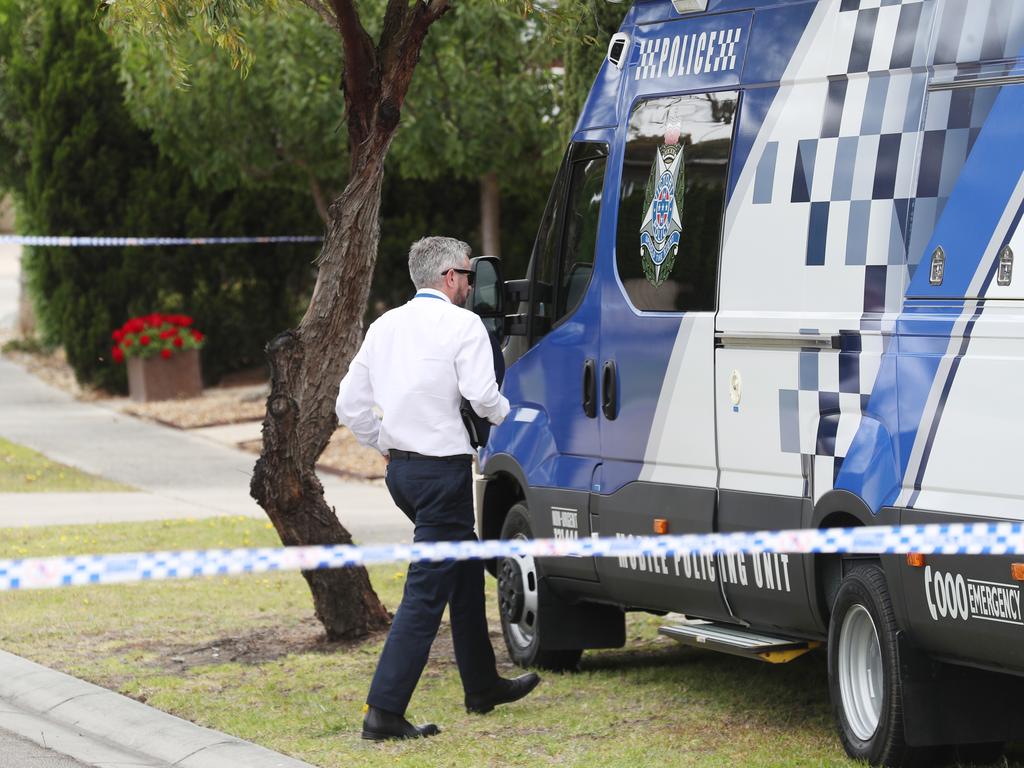 Police were called to reports of a stabbing at the Wood Duck Court home about 6.30am. Picture: David Crosling