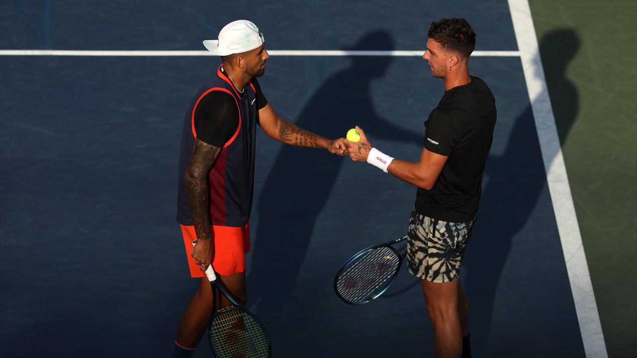 Thanasi Kokkinakis and Nick Kyrgios are back in action. Julian Finney/Getty Images/AFP
