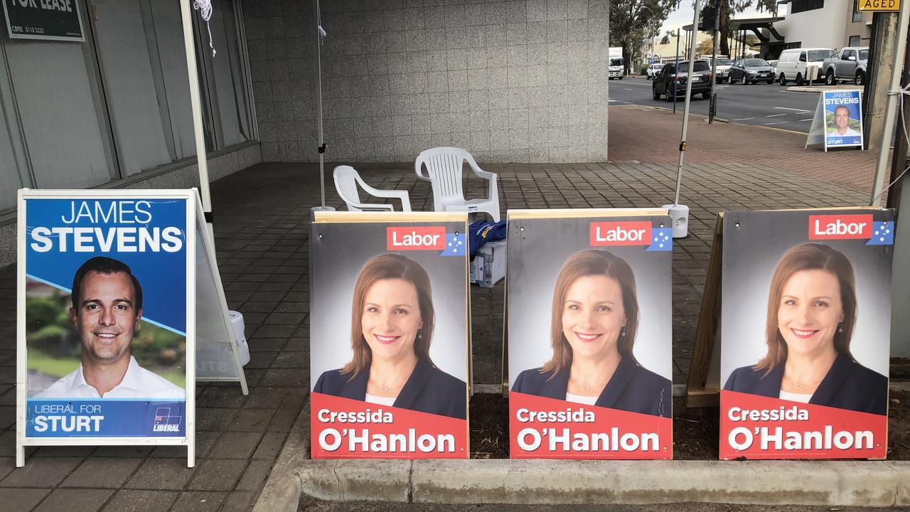 O’Hanlon vs Stevens corflutes in Sturt.