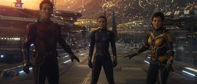 Paul Rudd as Scott Lang/Ant-Man, Kathryn Newton as Cassandra “Cassie” Lang, Evangeline Lilly as Hope Van Dyne/Wasp in Marvel Studios' Ant-man and the Wasp: Quantumania. Picture: Marvel Studios