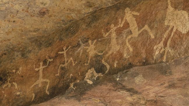 Aboriginal rock art in Gundabooka National Park. Picture: Destination NSW