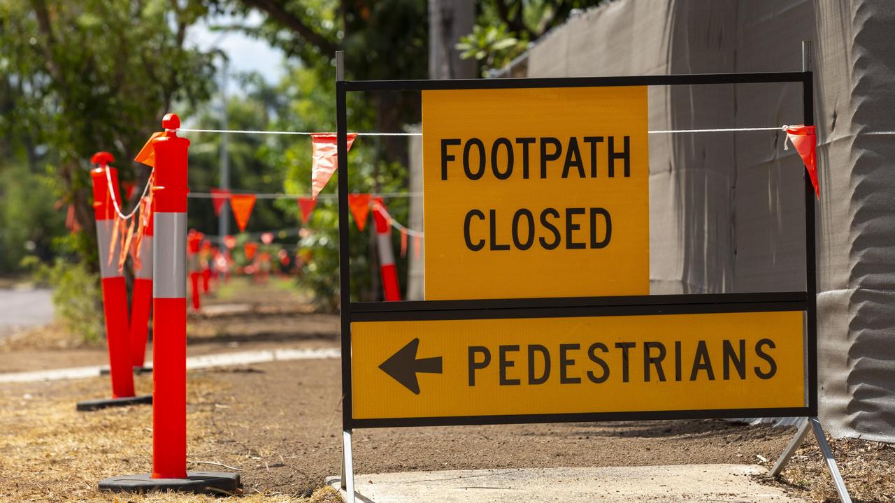 Footpaths have been removed in Wulagi. Picture: Floss Adams