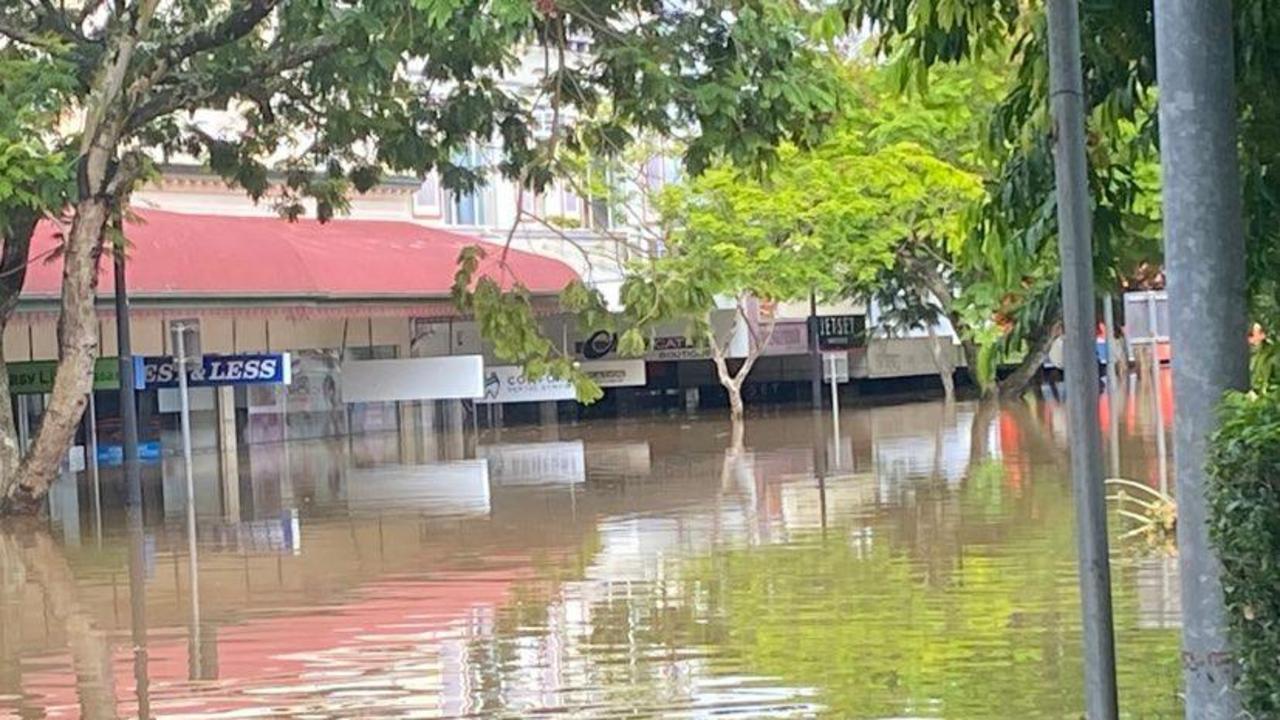 Floodwaters reached 22.96m on Saturday afternoon, the second highest in recorded history.