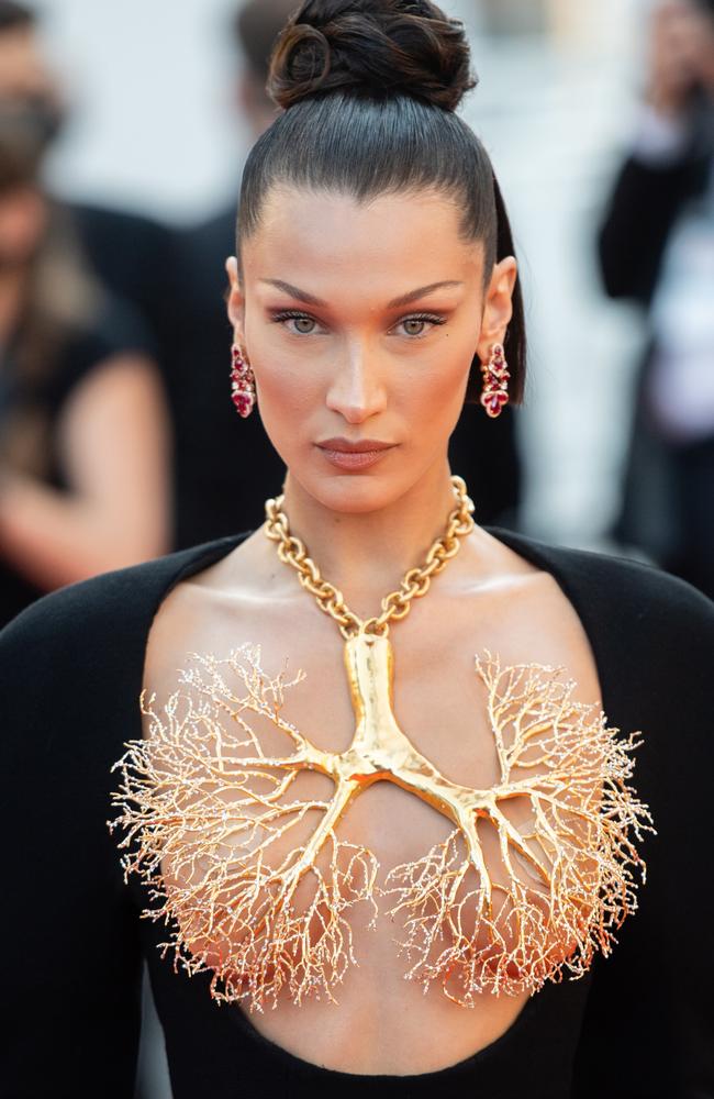 Bella Hadid stuns in rare Tom Ford-era Gucci white gown at Cannes, Photos