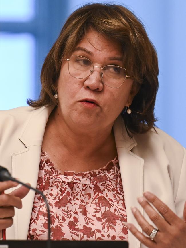 CANBERRA, AUSTRALIA, NewsWire Photos. OCTOBER 27, 2023: Senator Kerrynne Liddle during the Senate Finance and Public Adminstration Legislation Committee, Senate Estimates at Parliament House in Canberra. Picture: NCA NewsWire / Martin Ollman