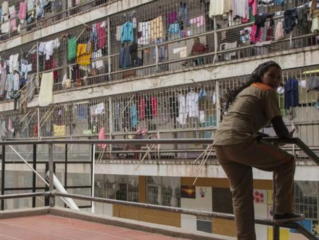 El A guard keeps watch inside the notorious El Buen Pastor prison for women in Bogota, Colombia. Picture: Supplied