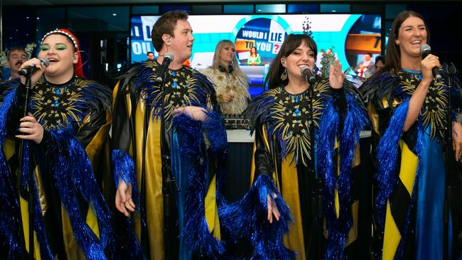 A gospel choir sang up a storm in the Paramount marquee in the Birdcage. Picture: Supplied