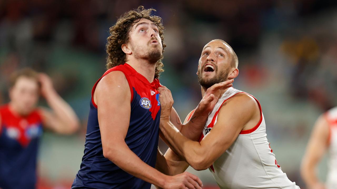 Jordan Lewis said Jackson should remain at the Dees. Picture: Michael Willson/AFL Photos via Getty Images