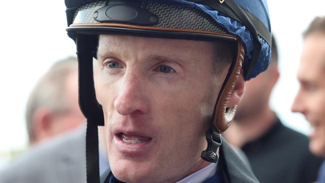 Melbourne Cup winner Mark Zahra is Zouna’s new rider in Saturday’s Group 1 JJ Atkins at Eagle Farm. Picture: Russell Millard