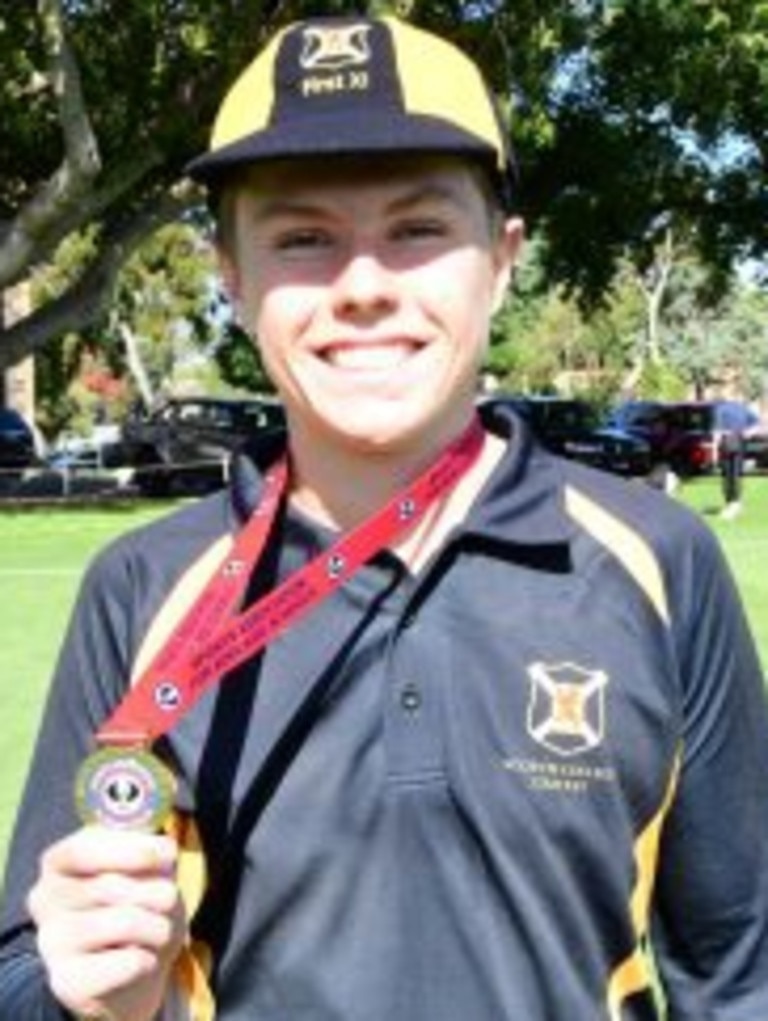 Scotch College cricketer Jed Obst. Picture: Supplied, Sports Association Adelaide Schools