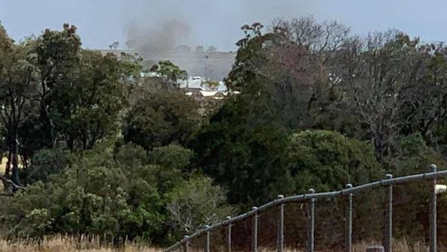 Smoke could be seen coming from the Capricornia Correctional Centre during a riot.