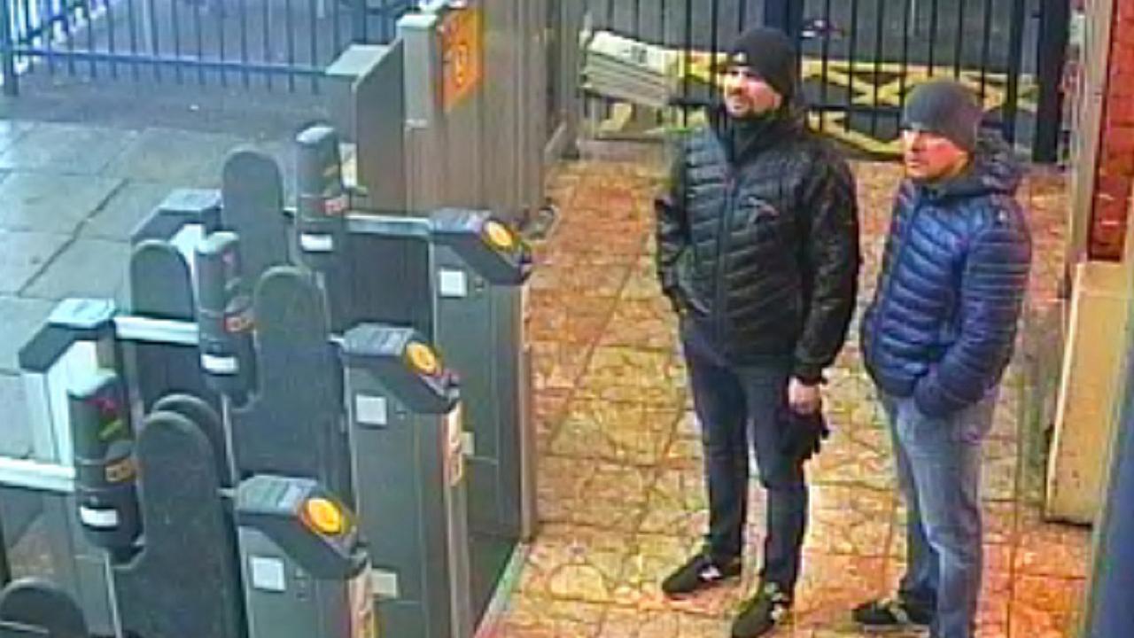 The two Russian spies accused of carrying out the nerve agent attack on former Russian spy Sergei Skripal and his daughter Yulia on British soil. Picture: AFP/Metropolitan Police Service