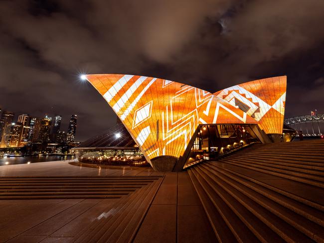 A preview of Badu Gili: Celestial at the Sydney Opera House. Picture: Daniel Boud