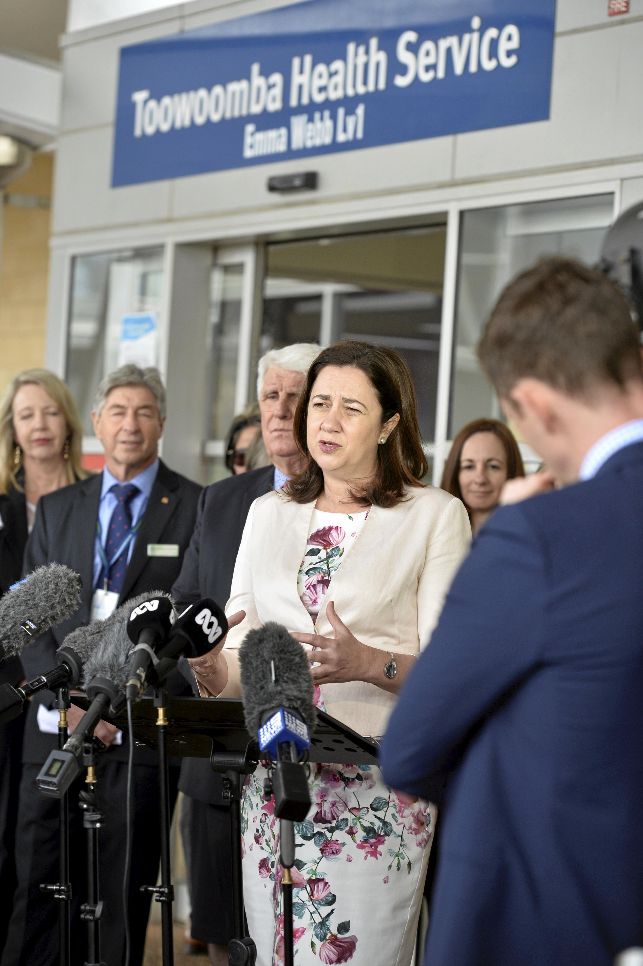 Premier Annastacia Palaszczuk and Minister for Health and Minister for Ambulance Services Dr Steven Miles at Toowoomba Hospital. Cabinet in Toowoomba. September 2018. Picture: Bev Lacey