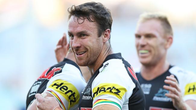 James Maloney is all smiles for Penrith. Picture: Brett Costello