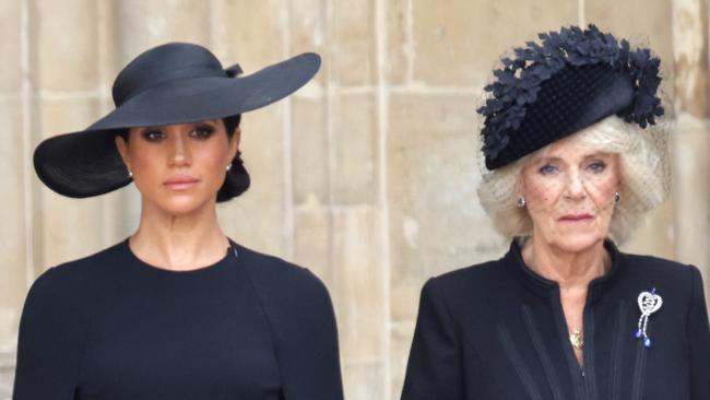 Meghan, Duchess of Sussex and Camilla, Queen Consort. Picture: AFP