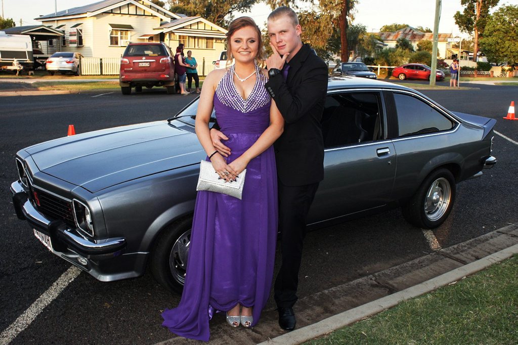 STUNNING PURPLE: Savannah Upton and Matthew Dyball. Picture: Photo Contributed