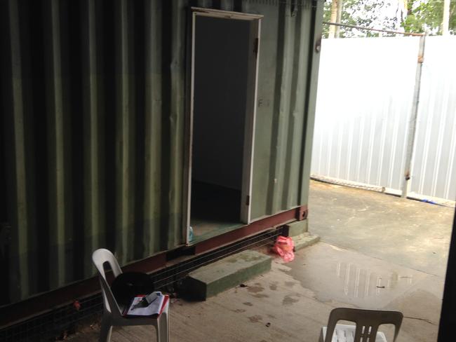 A room on Manus Island which is allegedly where self-harm victims are put, according to the asylum Seeker Resource Centre who tweeted this picture.