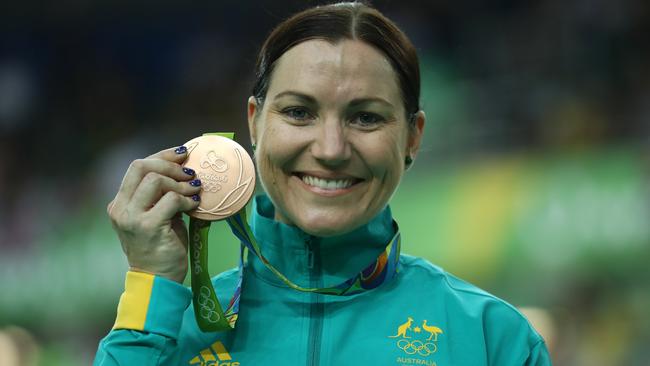 Cyclist Anna Meares is one of many local champions who embody the Queensland psyche. Picture: Bryn Lennon/Getty