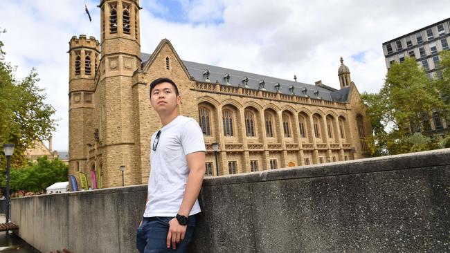 Adelaide University Union president Oscar Zi Shao Ong. Picture: Keryn Stevens