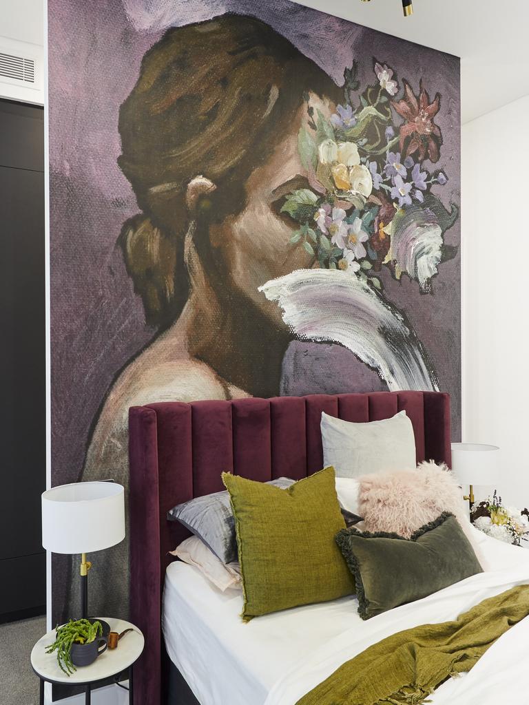 But Shaynna Blaze pointed out the girl in the painting looked like she was ‘vomiting’ and that she couldn’t ‘unsee it’ — and now we can’t. Picture: The Block