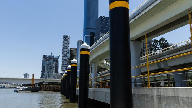 The Finger Wharves at The Star River Dock on the Brisbane River. Picture: Lachie Millard