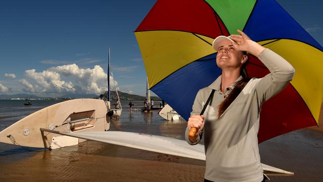 Bailey Wilson at the Townsville Sailing Club in this file photo. BOM meteorologist Pieter Claassen confirmed on Tuesday that rain clouds would likely gather over Townsville from about Wednesday with a storm and heavy rainfall expected on Thursday. Picture: Evan Morgan