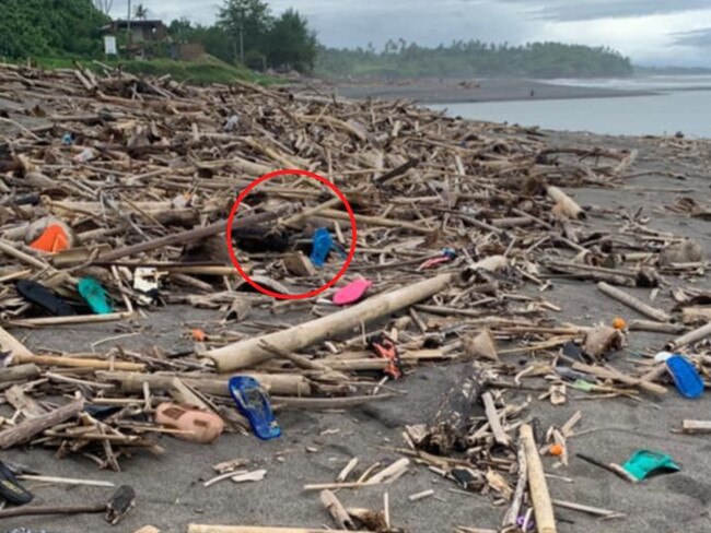 Rubbish strewn on bali Beach. Picture: Facebook