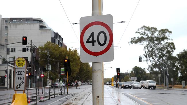 Speeds around Brisbane suburban shopping and dining precincts will be dropped to 40km/h. Picture: Ian Currie