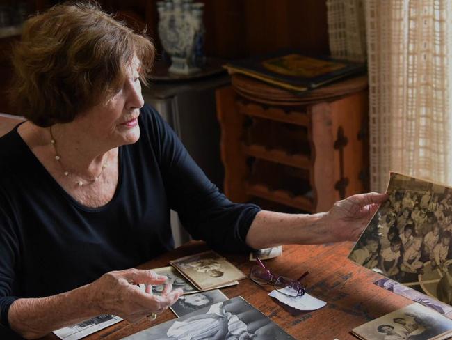 Wendy James remembers evacuating Darwin at age six before war came to Australian soil on Tuesday, February 14, 2017. Sunday marks the 75th anniversary of the Japanese bombing of Darwin. (AAP Image/Lucy Hughes Jones) NO ARCHIVING