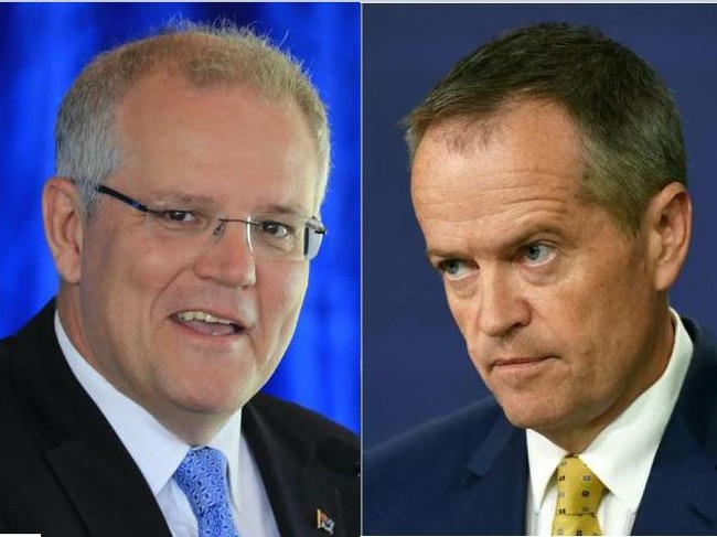 Scott Morrison Bill Shorten combo