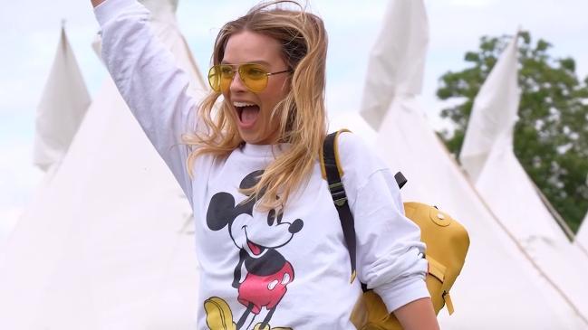 Margot Robbie attends Glatsonbury festival in style