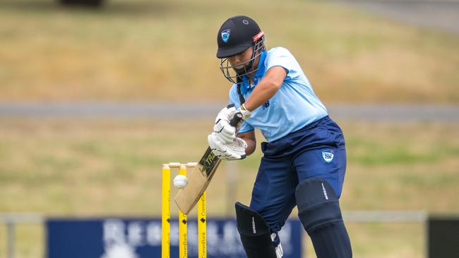 Amelia Valdez. NSW Country v Queensland, round three of the 2025 U16 Female National Cricket Championships in Ballarat. Picture: Cricket Australia