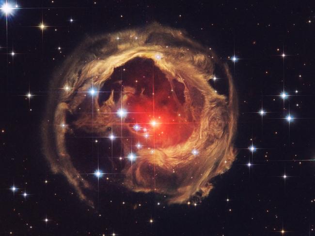 This image shows the V838 Monocerotis star in the latter stages of its explosion. Picture: NASA