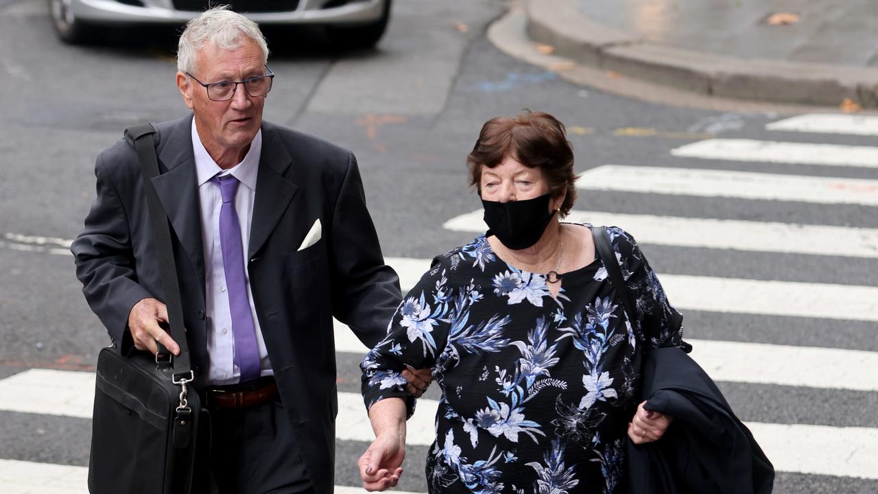 Bill Spedding and wife Margaret arrive at the NSW Supreme Court in Sydney on Monday. Picture: NCA NewsWire/Damian Shaw