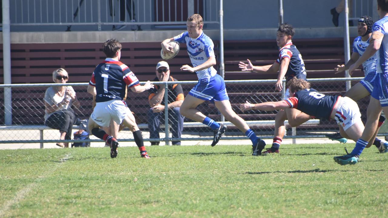 Tremaine Body for Ignatius Park against St Patrick's College in the Aaron Payne Cup in Mackay, 20 July 2021. Picture: Matthew Forrest